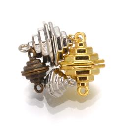 Fecho magnético da torre, conector banhado a ouro e prata, acessórios para fazer jóias, fecho magnético, 1 peça - Image 3