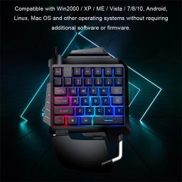 Teclado para jogos de uma só pessoa, RGB Backlit, Mini teclado portátil para jogos, Controlador de jogos para PC, PS4, Xbox Gamer, 1Pc - Image 3