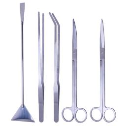 Aço inoxidável Kit Aquário Tanque de Ferramentas, Pinças Longas, Tesoura, Produto Pet, Plantas Aquáticas, Aquascaping, Fish Tank, 1, 2, 3, 4, 5Pcs - Image 5