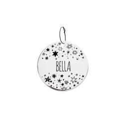 Tag de identificação personalizada para animais de estimação, colar personalizado para gato e cachorro, nome um céu cheio de estrelas, gravura frontal e traseira, 002 - Image 1