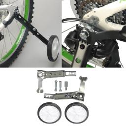 Par de rodas de treinamento da bicicleta para 16 18 20 22 24 inch polegada única velocidade estabilizador suporte trainer - Image 4