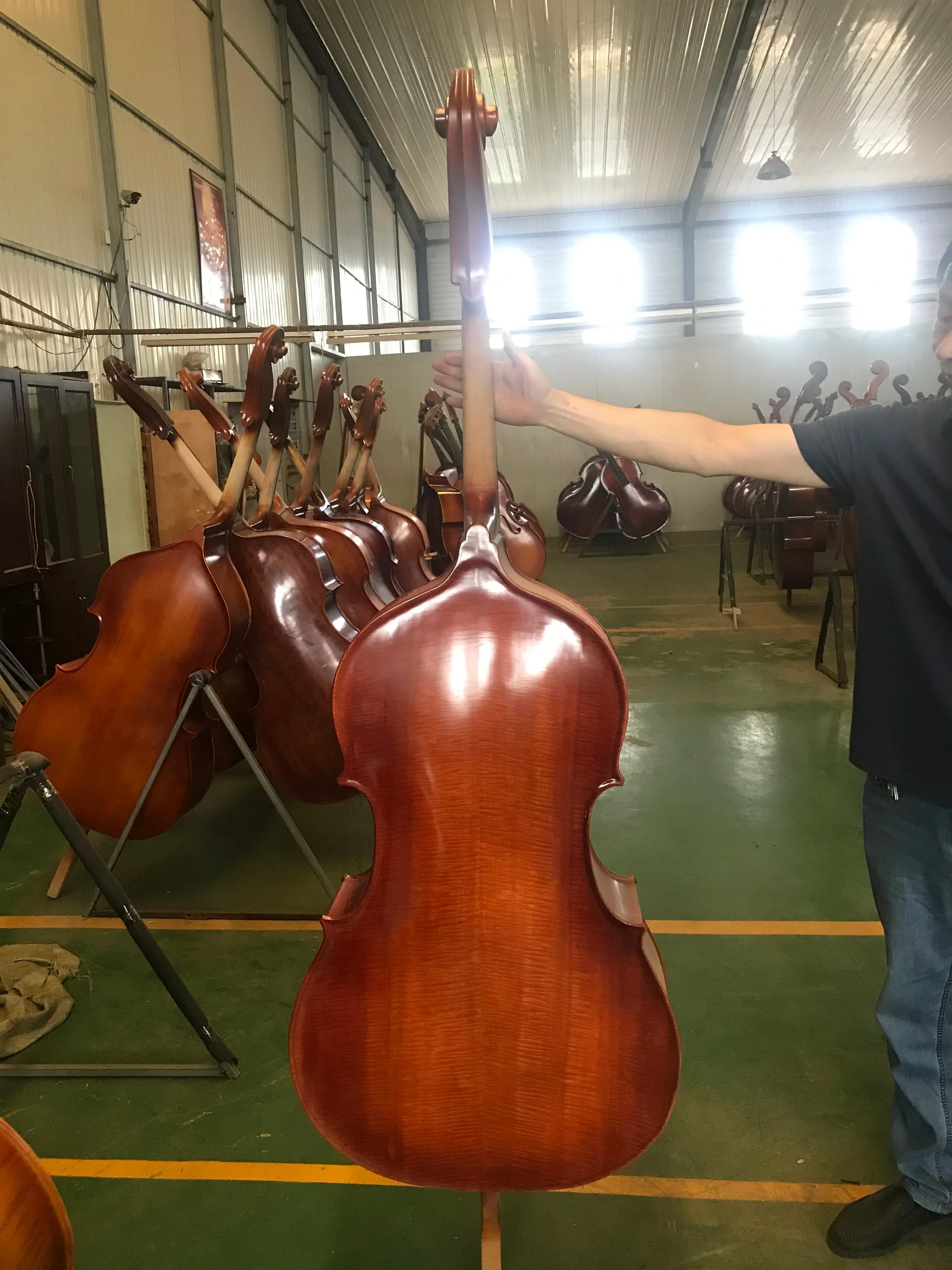 Professional Vertical Bass Control, contrabaixo, todos os acessórios, madeira maciça, 4 cordas, feito à mão, 1/2 - Image 1