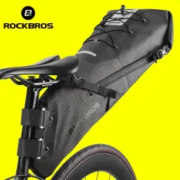 Rockbros-bolsa para selim de bicicleta, 10-14l de capacidade, à prova d'água, dobrável, para ciclismo e traseira - Image 1