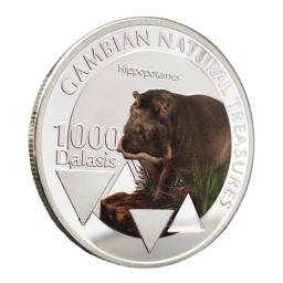 Muito bonito gâmbia natural tesouros animais selvagens moeda de prata macaco flycatcher pássaro áfrica commemoarative moedas presentes - Image 2