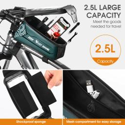 West bike-saco impermeável para bicicleta de estrada e mtb, saco frontal, tubo superior, touchscreen 7 polegadas, caixa do telefone, acessórios de bicicleta - Image 5