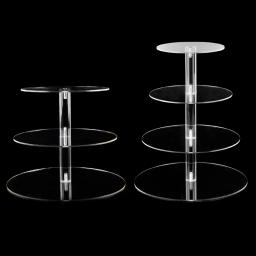 3/4/5/6 Tier Cupcake Bolo Suporte Para Festa de Casamento Acrílico Transparente Buffet Display Rack Sobremesa Removível Bolo Titular Aniversário - Image 2
