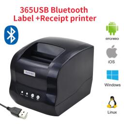 Impressora Térmica de Etiquetas Xprinter 365B, Barcode Sticker, Receipt Printer, Suporte 20-80mm, Máquina de Impressão 2 em 1 para Android, iOS, Windows - Image 1