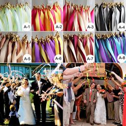 Varinhas de fita colorida para decoração do casamento, Vara com sinos, 50pcs por lote - Image 1