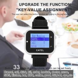 JINGLE BELLS-Receptor de Relógio Sem Fio, Pager para Fast Food Shop Restaurant Cafe Clinic, Sistema de Chamada em Russo e Espanhol, 433MHz - Image 6