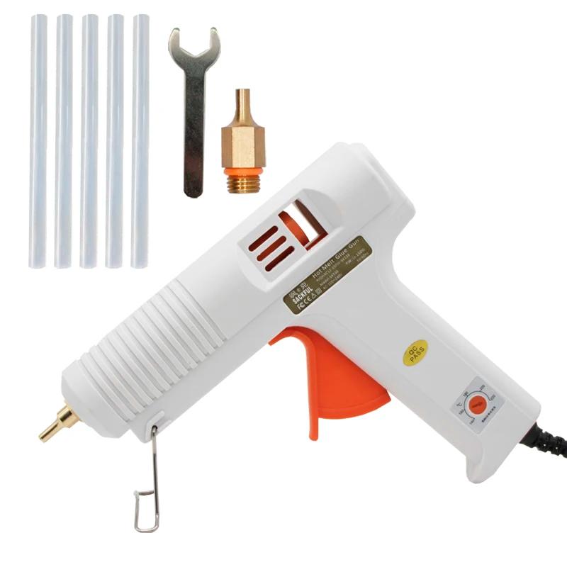 150w hot melt pistola de cola longo bico de diâmetro 1mm 1.3mm pequena abertura pistola de cola industrial diy ferramentas de reparação de artesanato pistola de cola - Image 1