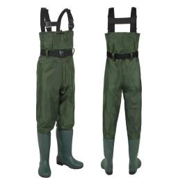 Nylon Respirável Impermeável Meia Pé Fly Fishing Caça Peito Waders Pant Para Homens E Mulheres Calças De Uma Peça Para A Pesca - Image 2