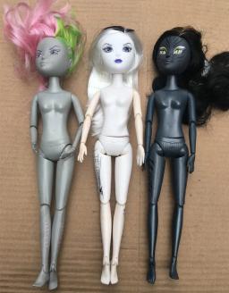 Corpo de boneca com cabeça, boneco monstruoso, preto, azul, cinza, verde, figura de boneca, coleção de brinquedos, presente para crianças - Image 4