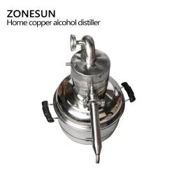 Zonesun destilador de álcool para vinho, equipamento para uso doméstico, "diy" para destilador de vinho, cerveja, máquina de água, condensação pura, kit de fabricação de cerveja, 10l, aço inoxidável - Image 4