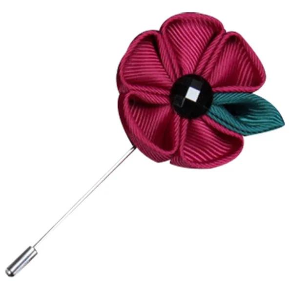 Alfinete de Flor de Lapela Vintage Masculino Artesanal para Casamento e Eventos Formais