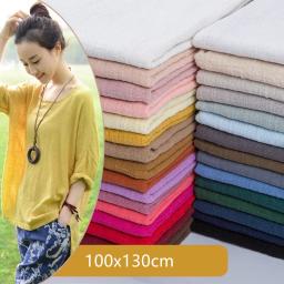 Tecido de algodão de linho macio 100x130cm, material orgânico puro linho natural, cambric eco diy, roupas para artesanato, patchwork - Image 2
