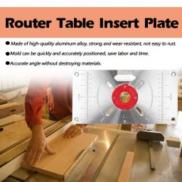 Router Tabela Inserir Placa para Carpintaria, alumínio, ABS, máquina de corte, gravura Flip Board, 4 Anéis - Image 2