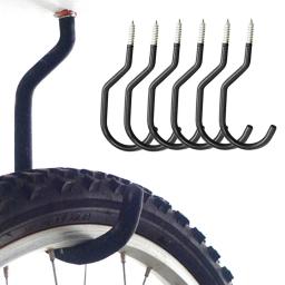Suporte de parede para bicicleta, 6 peças, garagem, montagem na parede, gancho de armazenamento, ciclismo, suporte de bicicleta, acessórios - Image 1