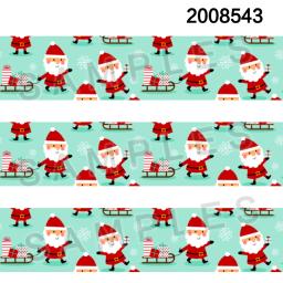 Novo 50 jardas feliz natal padrão impresso gorgorão, fita de cetim acessórios artesanais - Image 3