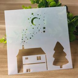 Molde de flor oca para DIY, Casa, Parede, Álbum, Diário, Graffiti, Decorar, Pintar, Stencils, Bolo, Assar, Lacework Embossing Card - Image 3