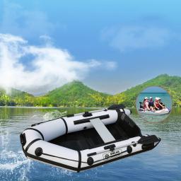 PVC Inflável Remo Barcos para 3 Pessoa, 2.3M Comprimento, Solar, Caiaque, Canoa, Piso De Madeira, Barco De Pesca, Velocidade Acessórios - Image 1