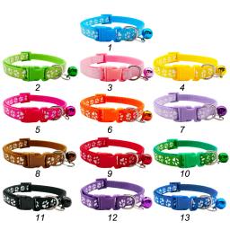 Atacado 24 pçs pata bonito pet coleiras gato cachorro colar filhote de cachorro com sino gatos colar colar cachorro colar de corrente decoração da placa - Image 6