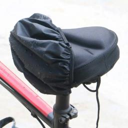 Capa de chuva para assento de bicicleta, capa de silicone com esponja para assento, à prova d'água, alforje elástico, capa protetora para selim de bicicleta, acessórios de bicicleta - Image 2