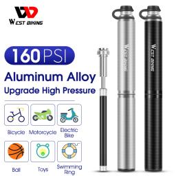 Bicicleta Bomba 160Psi Mini Portátil Luz Liga De Alumínio Bicicleta Bomba De Ar Bomba De Ciclismo Pneus Inflator Schrader Presta Válvula - Image 4