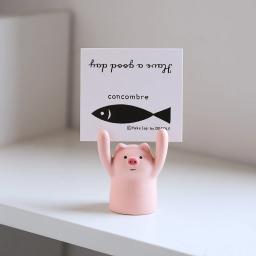 Bonito animal cartão de visita titular memorando nota stands resina photo clip para escritório casa decoração escolas suprimentos mesa - Image 4