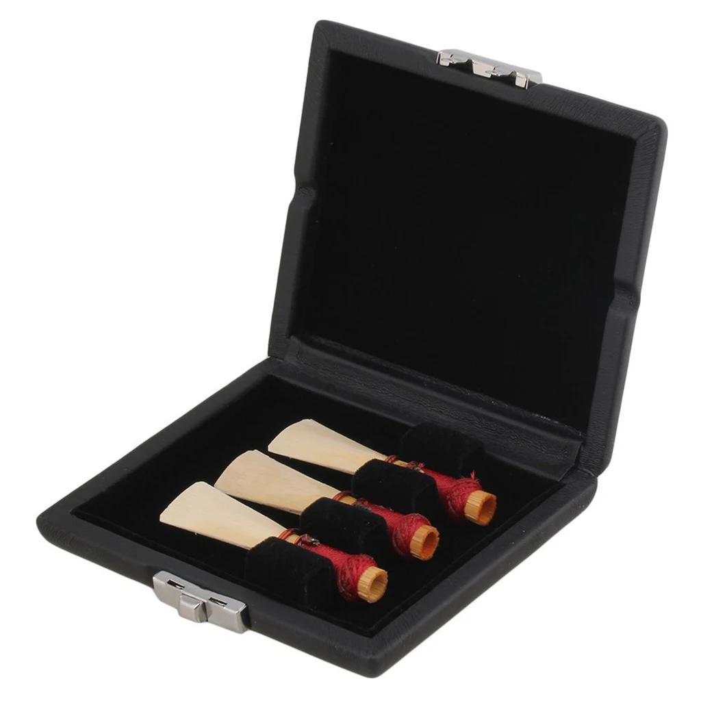 Palhetas De Fagote De Madeira Caso De Armazenamento, Suporte, Recipiente, Organizador, Protetor, Segure 3 Reeds, 3.62x3.07x0.86 Polegadas - Image 1