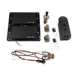 Captadores ativos para guitarra kerrey, conjunto de acessórios para captador de guitarra humaca, gola em v e ponte com potenciômetro - Image 3