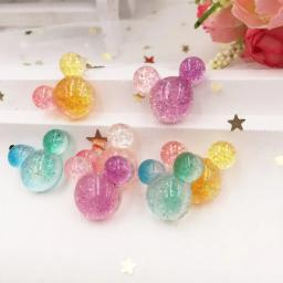 Glitter resina mix kawaii transparente doces colorido mouse flatback strass 12 pçs scrapbook diy decoração de cristal estatueta artesanato - Image 5