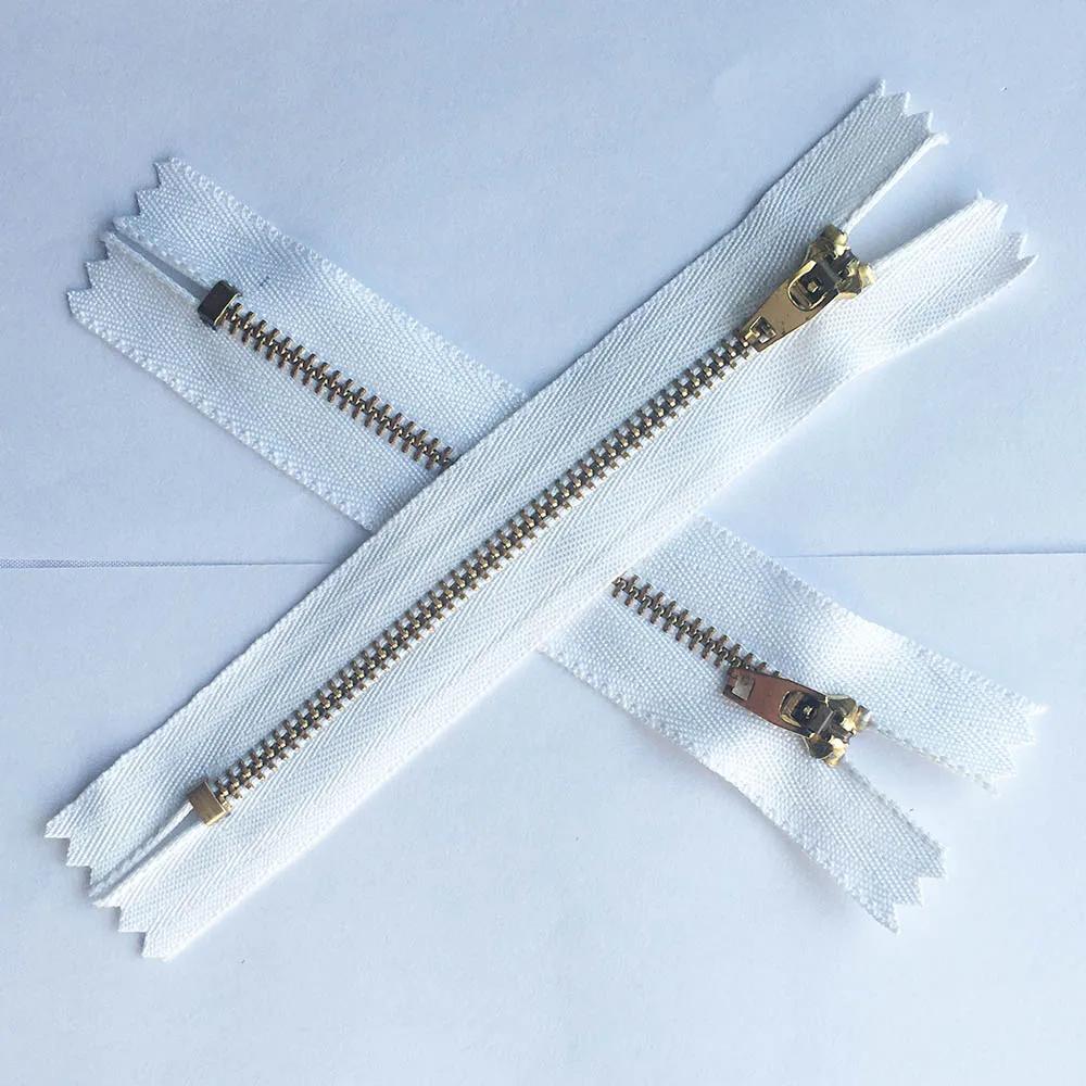 Metal Zipper Ziper para Jeans, costura, bolsa, DIY, preto e branco, 10PCs, 3 #, 8 cm, 10 cm, 11 cm, 12 cm, 13 cm, 14 cm, 15 cm, 18 cm - Image 1