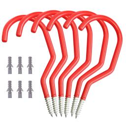 Suporte de parede para bicicleta, 6 peças, garagem, montagem na parede, gancho de armazenamento, ciclismo, suporte de bicicleta, acessórios - Image 4