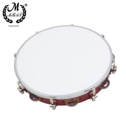 M mbat instrumento de percussão pandeiro ajustável tambor de mão vermelha com sinos jingle crianças presentes música brinquedos educativos das crianças - Image 2