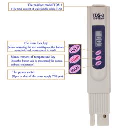 Tds teste caneta portátil digital ph tester gh/dh ferramenta de teste aquário tanque peixes dureza da água medidor faixa medição 1 999990ppm - Image 3