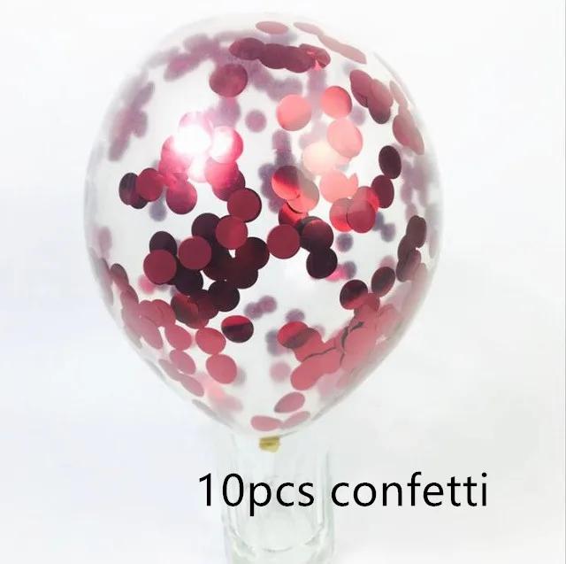 Conjunto de 10 Balões de Látex Metálicos de 12 Polegadas com Confetes – Perfeitos para Festas de Casamento e Aniversários