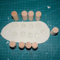 Olaria Embossing Tool Textura de madeira, Block Stamp for Polymer Clay Ceramic, DIY Emboss Modeling Tool, Selos de madeira - Image 4