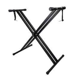 Suporte de suporte de teclado de piano dobrável universal duplo x-style material de metal resistente para teclado de piano digital midi - Image 1