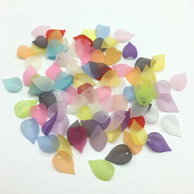 Pacote com 100 Unidades de Cor Acrílico Fosco Pétala para Brincos e Acessórios DIY em Artesanato e Decoração