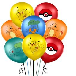 Pokemon tema de aniversário Fontes do partido Decorações Balão Bolo Bandeira Cartão De Convite Gift Table Backdrop Banner Toy Para Boy - Image 4