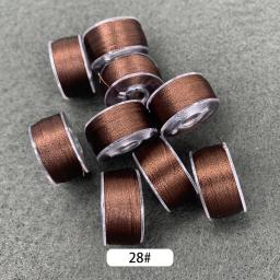 Linha bordada do poliéster para o brinquedo artesanal da boneca, características faciais, brilho alto, poliéster brilhante, 120D, 2, 100m - Image 5