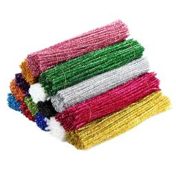 Hastes de purpurina de cachimbo 50 peças, hastes de pelúcia limpadoras de cachimbo, hastes com fio, brinquedos educacionais de crianças artesanato diy - Image 1