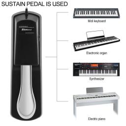 Pedal de sustentação de piano, pedal midi de sustentação do teclado para casio yamaha roland, pedal elétrico de sustentação, pedal amortecedor - Image 2
