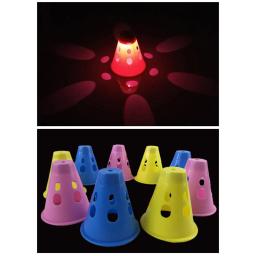 LED Light Up Skating Marker Cones Treinamento de Agilidade Brilha no Escuro Rolo Inline Copo de Pilha de Patinação, Treinamento Prático de Skate, 10Pcs - Image 3