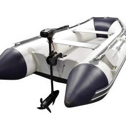 Barco inflável com motor elétrico, modelo portátil, preto, sem bateria - Image 6