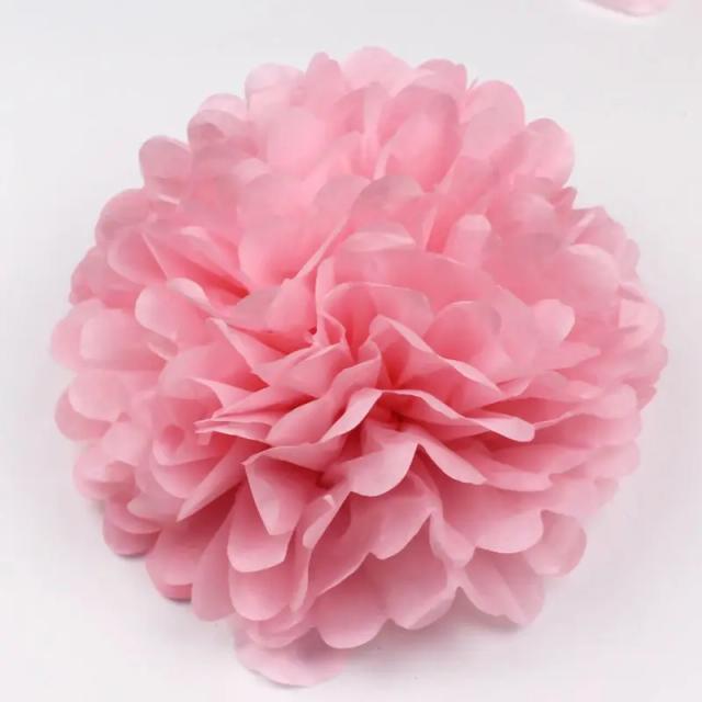 Pompons de Papel Decorativos para Casamento e Festa - Tamanhos de 12cm a 35cm para Decoração de Aniversário e Casa