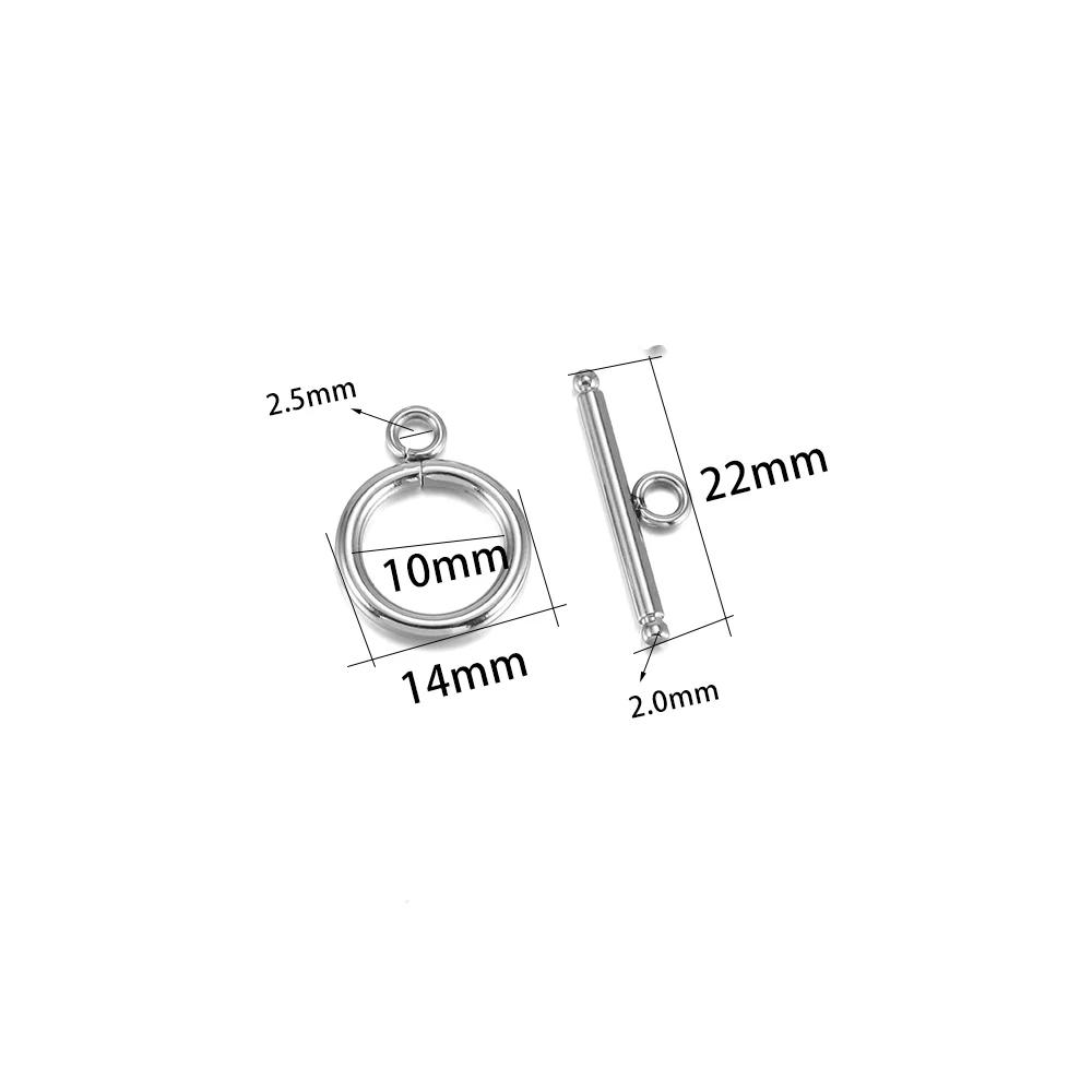 Fecho De Alternância De Aço Inoxidável Para Fazer Jóias, Fechos OT, Conector De Fivela, Prendedor De Pulseira, Cor De Ouro, Acessórios DIY, 3-6 Conjuntos - Image 1