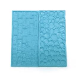 Forma de pedra de casca de árvore 2 tamanhos, ferramenta de confeitaria em relevo para decoração de bolo fondant, faça você mesmo, moldes para bolo - Image 5