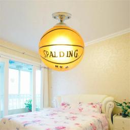 Bola de futebol luz teto futebol basquete luzes led lâmpada do teto iluminação interior meninos quarto decoração para casa luminária - Image 6