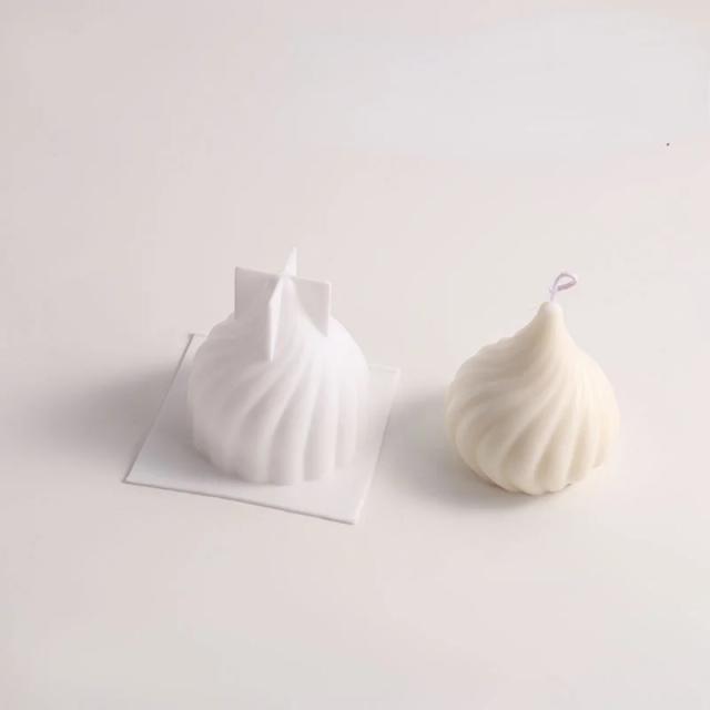 Molde de Silicone de Turbilhão 3D para Velas Aromáticas e Artesanato DIY com Cera, Cebola e Soja